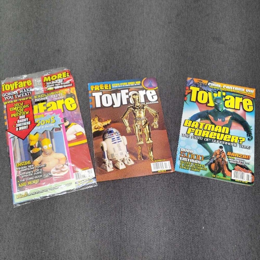Vintage ToyFare Magazine Lot of 3 Simpsons Star Wars Batman Final Fantasy